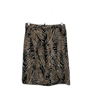 John Roberts size 12 fun pattern pencil skirt zipper back small slit skirt skirt